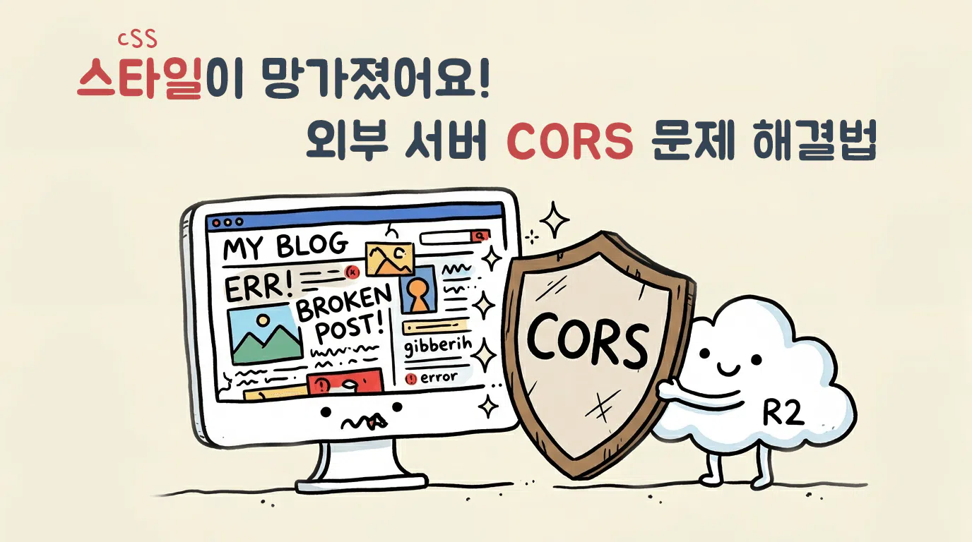외부 서버 CORS 스타일 깨짐 문제 해결법